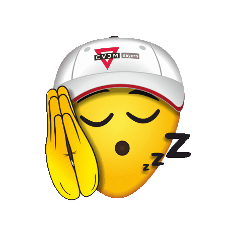 Tired Gute Nacht Sticker by CVJM Bayern
