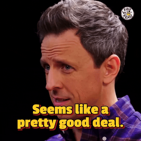 Seth Meyers Deal GIF by First We Feast