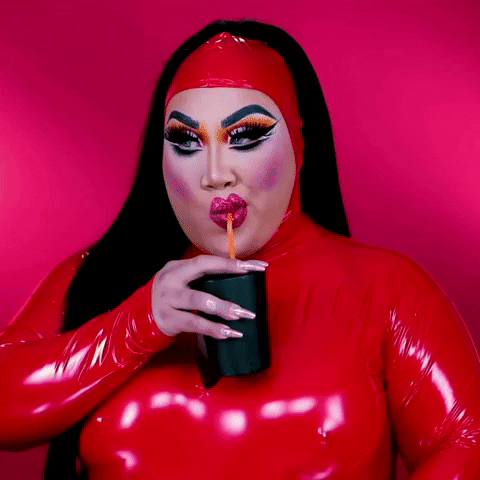 Drag Queen Drinking GIF by PatrickStarrr