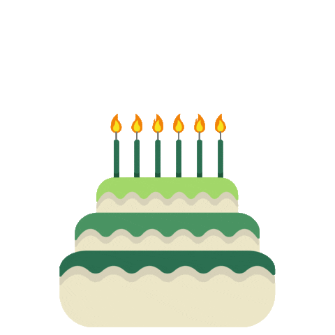 Birthday cake with candles and candies PNG, SVG