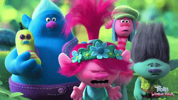 Scared Trolls World Tour GIF by DreamWorks Trolls
