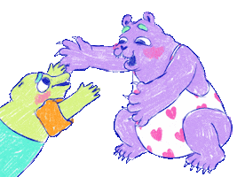 Bear Hug Sticker by YK Animation Studio