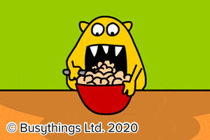 Hungry Nom Nom GIF by Busythings