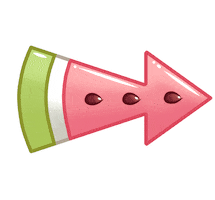 Line Watermelon Sticker