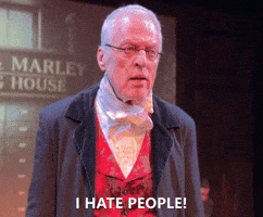 Ebenezer Scrooge Joke GIF by Chance Theater