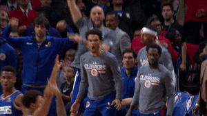 lets go player bench GIF by NBA