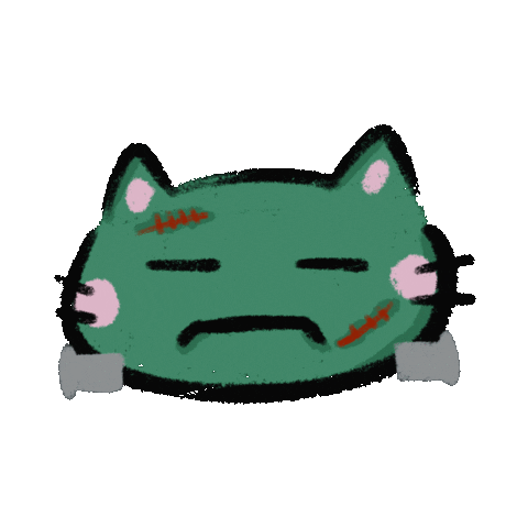 Sad Cat Sticker by The Gummy Smile Shop