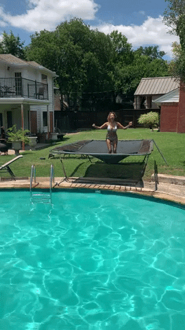 Jumping Great Job GIF by Tricia  Grace