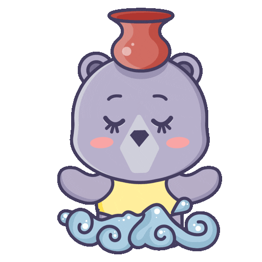 Happy Bear Sticker by Caring Crystals