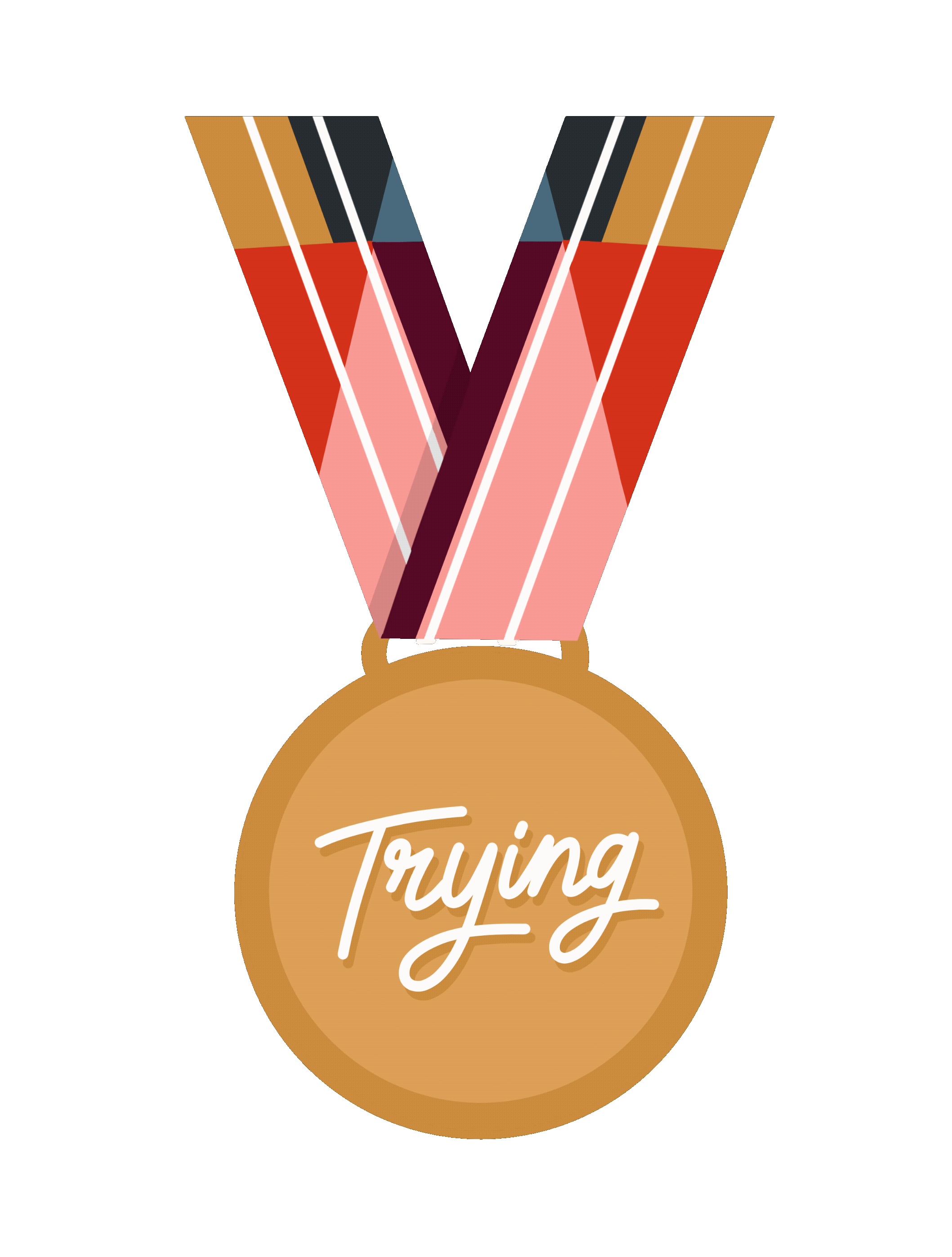 Medal Trying Sticker by This Thing They Call Recovery for iOS & Android