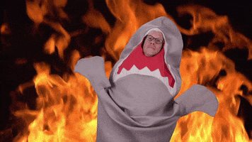 On Fire Burn GIF by Shark Week