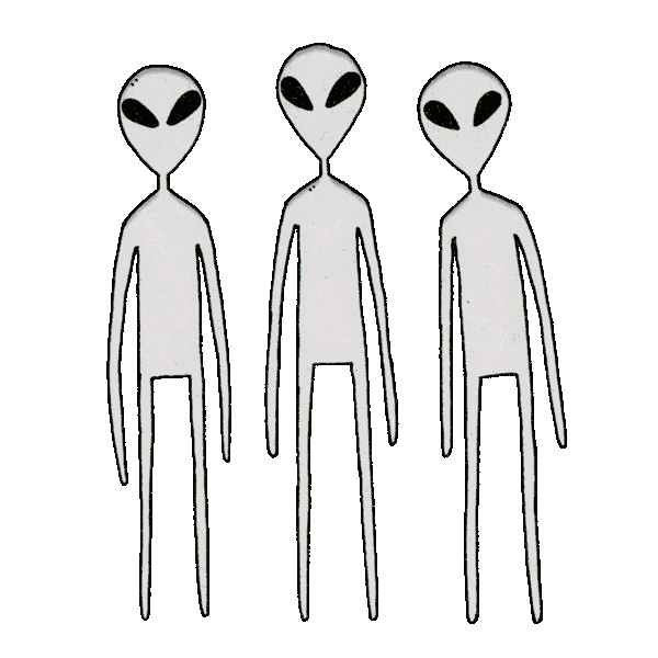 Alien Invasion Horror Sticker by William Robin Conway