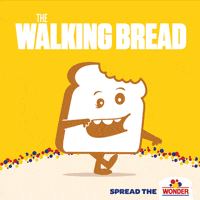 walking bread GIF