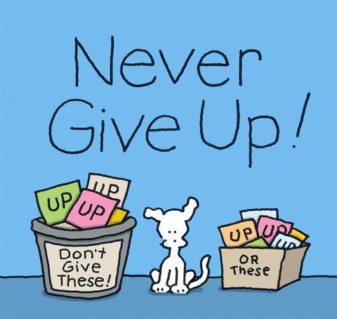 Never Give Up Love GIF by Chippy the Dog - Find & Share on GIPHY