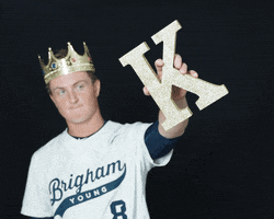 Strike Out Ncaa Baseball GIF by BYU Cougars