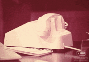 Phone Call Hello GIF by Texas Archive of the Moving Image