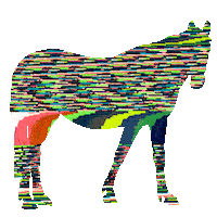 glitch horse GIF by Liaizon Wakest