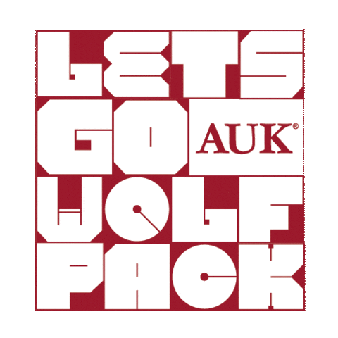 University Wolfpack Sticker by AUK