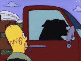 the simpsons car GIF