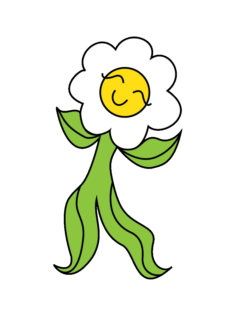 Happy Flower Sticker by Pleasing