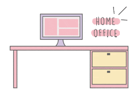 Home Office Sticker by Bee Planner