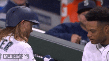 seattle mariners hair flip GIF by MLB
