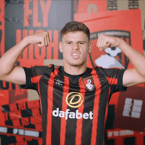Football Flexing GIF by AFC Bournemouth