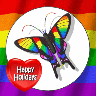 Merry Xmas Rainbow GIF
