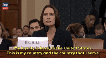 news impeachment inquiry fiona hill to the united states this is my country and the country that i serve GIF