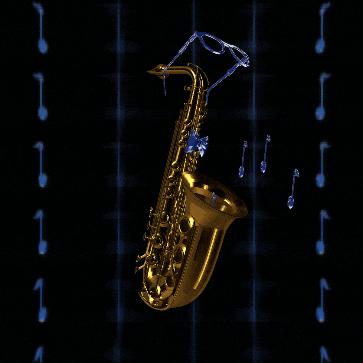 cartoon tenor saxophone