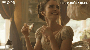 happy lily collins GIF by BBC