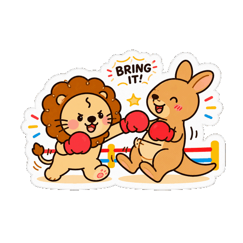 Bring It Fight Sticker by Lovey
