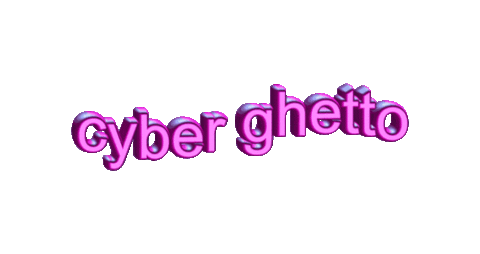 Cyber Lettering Y2k Aesthetic Purple Sticker