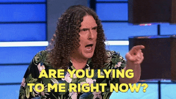 Are You Lying To Me Right Now Weird Al GIF by ABC Network