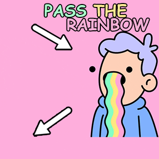 Rainbow Love GIF by doodles