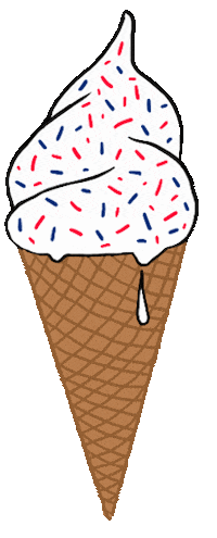 Melting Ice Cream Sticker By LittlefieldGIF