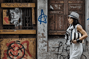 street art girl GIF by A. L. Crego