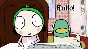 Say Hi Hello GIF by Sarah & Duck