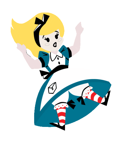 Alice In Wonderland Sticker by Erstwilder