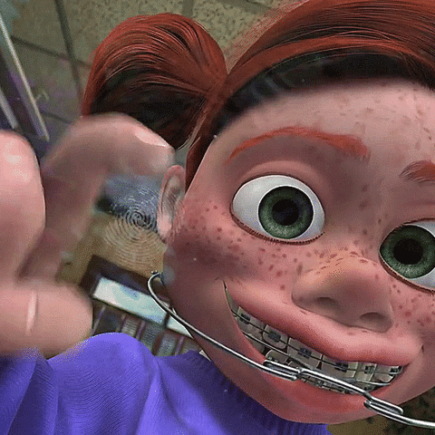 Disney gif. POV of Darla from Finding Nemo tapping on the glass to get the fishes attention. Text, "Register to vote."