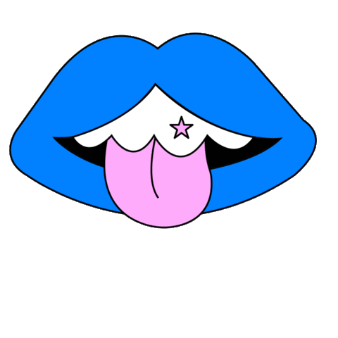 Tongue Teeth Sticker by Funka Fest Arts Festival