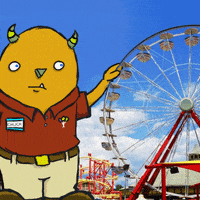 ferris wheel monster GIF by Chris Timmons