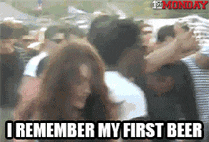 i remember my first beer concert freak out GIF by FirstAndMonday