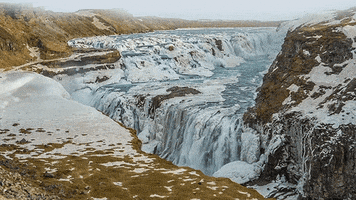snow waterfall GIF by Jerology