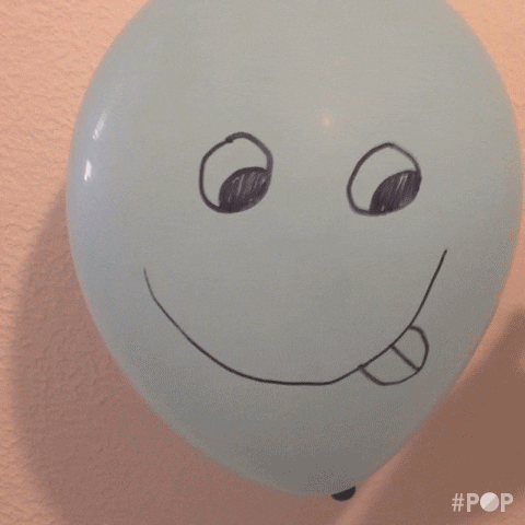 balloon burst GIF by GoPop