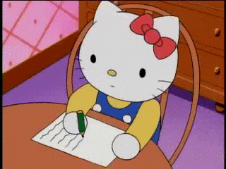 Hello Kitty Writing GIF - Find & Share on GIPHY