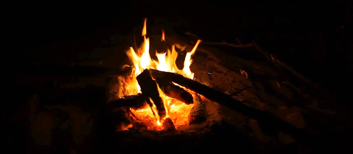 An animated gif of a flickering campfire.
