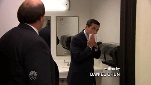 Image result for michael scott just poopin gif