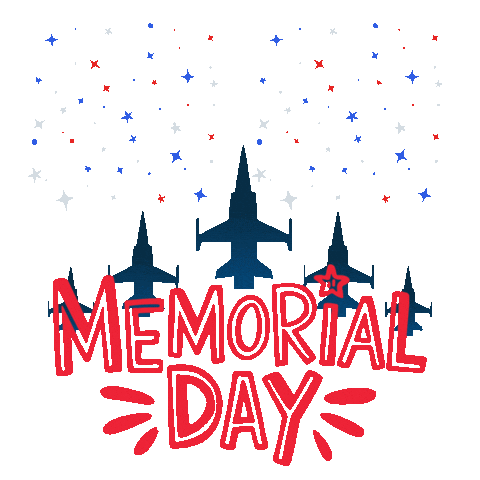 Memorial Day Usa Sticker by Camp Chipinaw