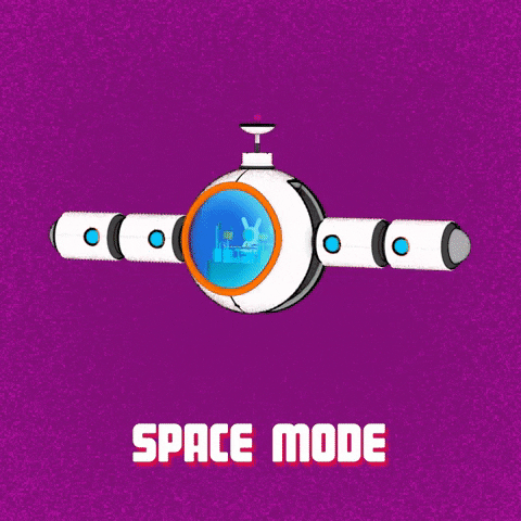 kunichang kaleidoscope spacestation space rabbit spacerabbit GIF
